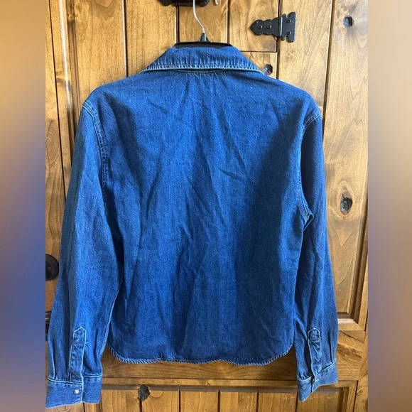 Favorite daughter Blue Denim Button-Up Shirt Jacket new size Small - Picture 4 of 8